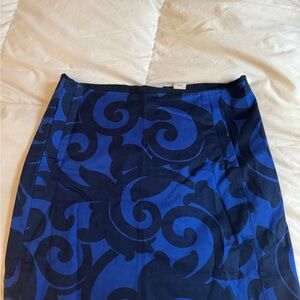 J. Crew Navy and Royal Blue Pencil Skirt